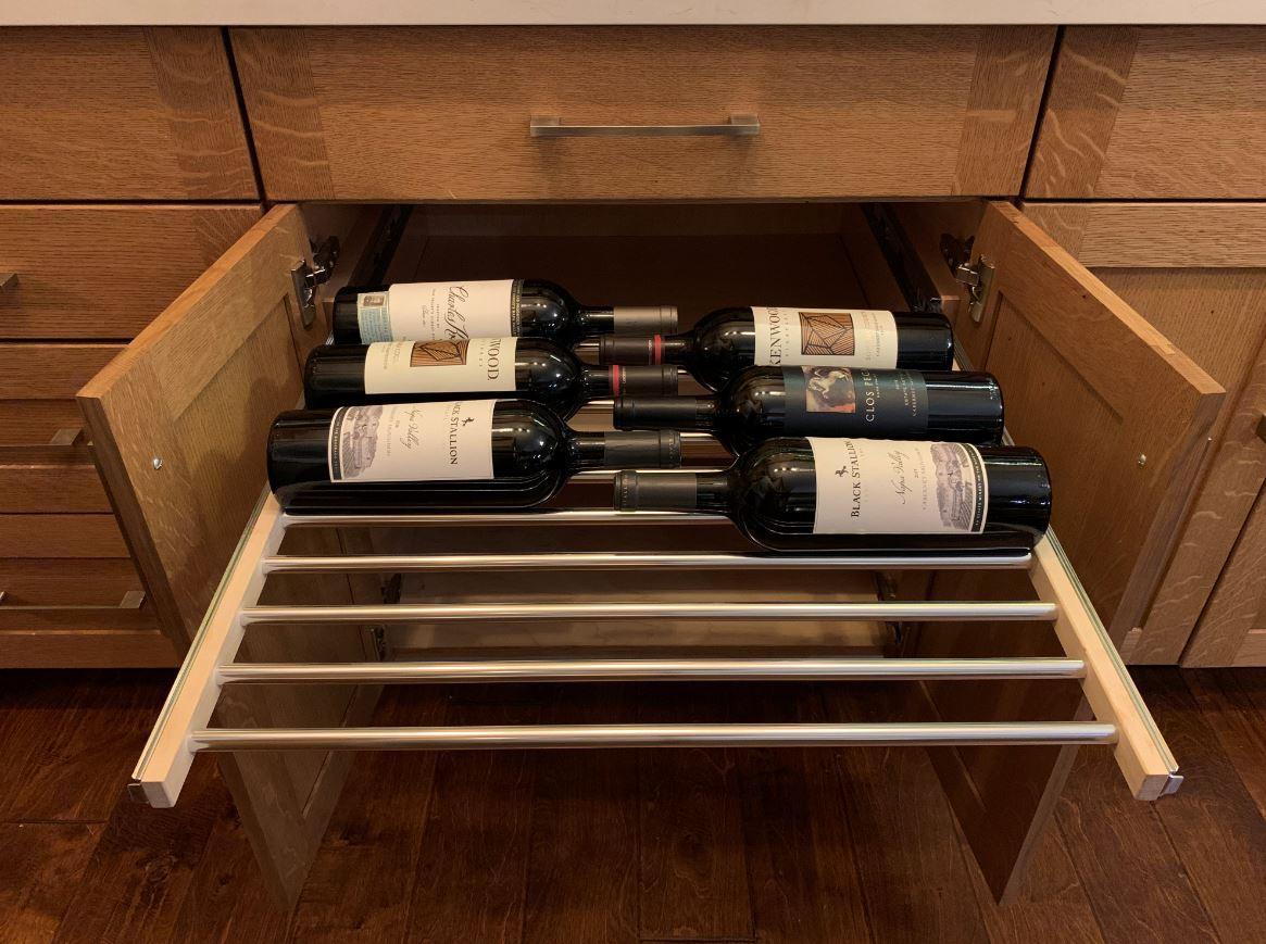 Pull out best sale wine rack